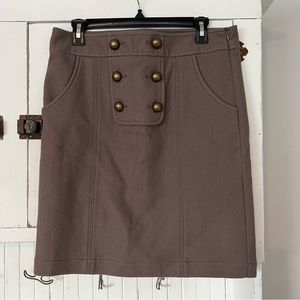 Fossil Taupe Wool Blend Skirt Size 8 NWT